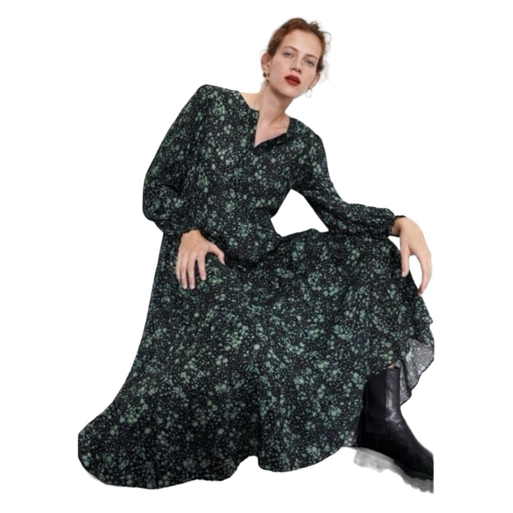 Zara Angel Floral Midi Dress🖤